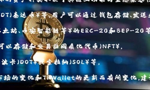 TPWallet支持多种类型的加密货币和数字资产，具体的资产种类取决于其链上功能与生态兼容性。一般来说，TPWallet可存储和管理以下几类资产：

1. **主流币种**：如比特币（BTC）、以太坊（ETH）、USDT（泰达币）等，用户可以通过钱包存储、发送和接收这些主流数字货币。

2. **代币**：TPWallet通常支持基于不同公链（如以太坊、币安智能链等）的ERC-20和BEP-20等标准的各种代币，用户可以在钱包中管理这些代币。

3. **NFT**：如果TPWallet支持NFT功能，用户可能可以存储和交易非同质化代币（NFT）。

4. **链上资产**：一些特定区块链上的原生资产，如波卡（DOT）或索拉纳（SOL）等。

需要注意的是，具体支持的货币和代币可能会随着市场的变化和TPWallet的更新而有所变化，建议访问其官网或查看相关文档以获取最新信息。